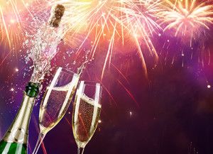 Champagne And Bottle With Fireworks | New Year's Eve Criminal Charges